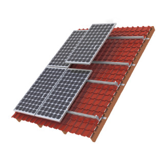 Pictched roof solar power system